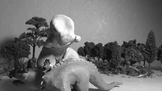 The Lost World (1925) Trex vs Triceratops (Claymation Recreation)