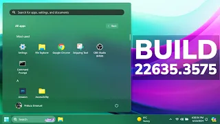 New Windows 11 Build 22635.3575 – New Start Menu Section, New Copy Button, and Fixes (Beta)