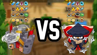 Btd6 God Boosted Primary Expertise VS God Boosted Grandmaster Ninja!  (Who Will Win?)