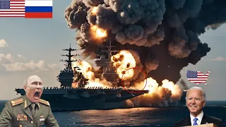 13 MINUTES AGO! Russia's Largest Aircraft Carrier Blows Up by Deadly US Missile - Arma 3