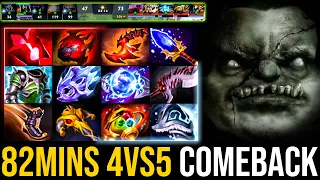 THE LONGER GAME GOES THE STRONGER PUDGE IS 🔥🔥 CRAZY 82MINS 4VS5 COMEBACK GAME | Pudge Official