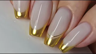 Golden French Manicure / Золотой Френч / Manicura Francesa Dorada