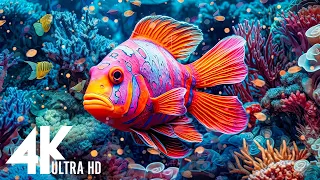 Ocean 4K - Sea Animals for Relaxation, Beautiful Coral Reef Fish in Aquarium (4K Video UHD) #58