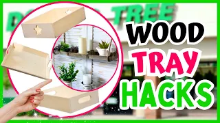 USEFUL CRAFT IDEAS FOR HOME DECOR Using Dollar Tree WOOD TRAYS! WOOD DIYS