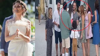 Hande Erçel and Kerem Bürsin drew attention in their friend's wedding!