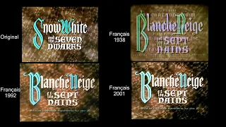 Blanche-Neige et les sept nains (Comparatif textes et inserts français - 1938/1992/2001)