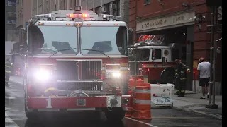 **Urgent Response!** Brand New FDNY Engine 1 & Ladder 24 Respond to a Fire in the New York Hotel.