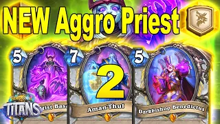 My NEW Aggro Undead Priest has Over 71% Winrate Part 2! Meta Tier 1 Deck At Titans Hearthstone