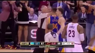 Steph Curry Fouls Out And Throws Mouthguard At Fan in Game 6 of NBA Finals (No Audio)