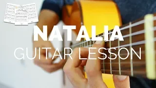 Natalia - Georges Moustaki - Tutorial Fingerstyle Guitar Lesson Nota & Tab