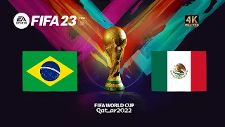 Brasil x México | FIFA 23 Gameplay Copa do Mundo Qatar 2022 | Quartas de Final [4k]