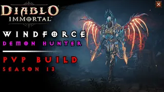 Diablo Immortal: (PvP) WindForce Demon Hunter Build - Season 13 feat. Gloom Cask and Knockback Shot