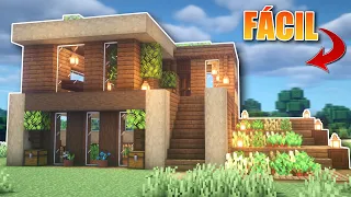 Minecraft: Casa Perfecta para Survival | Tutorial Casa Moderna de Madera Grande *Fácil*
