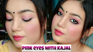Simple Pink Makeup Tutorial(BANGLA) || Pink Glam Makeup Look For Sharee || SHONCHITA