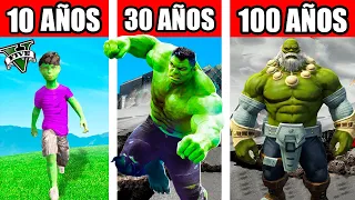 SOBREVIVÍ 100 AÑOS como HULK en GTA 5!