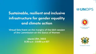 Sustainable, resilient and inclusive infrastructure for gender equality and climate action