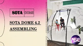 SOTA Dome 4.2 assembling - geodesic dome pavilion for B2B, HORECA, Pop up cafe, resataurant