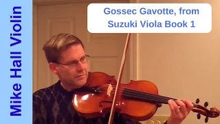 Gossec Gavotte - #19 from Suzuki Viola Book 1