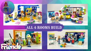 LEGO Friends all 4 Rooms Compilation Build (no talking 😱)