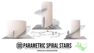 Grasshopper for Rhino Parametric Spiral Stairs how to for Architects & Students