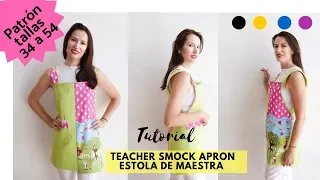 Teacher apron DIY EASY pattern || PDF Pattern