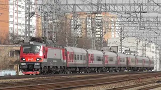 Побитый электровоз ЭП20-034 с поездом №063Й Самара- Санкт-Петербург.