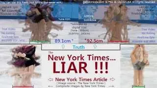 Yuna Kim vs Adelina Sotnikova Layback Spin Comparison. Refutation of the New York Times