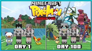 TÓM TẮT 100 NGÀY MINECRAFT PIXELMON CÙNG NGƯỜI YÊU SIÊU KHÓ!! KHỞI ĐẦU MỚI