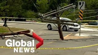 Quebec residents cleanup after massive storm downs trees, leaves many without power