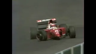Gerhard Berger crashes at the 1993 Portuguese GP in Estoril