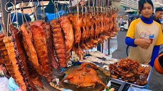 Ever Seen Cambodian street food @ Olympic Market ? Roasted Duck, Pork ribs, Chicken, Fish & More