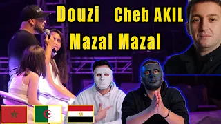 Douzi - Mazal Mazal |دوزي يغني مزال مزال مع بنات المرحوم الشاب عقيل 🇲🇦 🇪🇬 | Egyptian Reaction