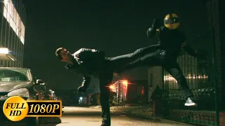 Scott Adkins is attacked by a killer on a motorcycle / Accident Man (2018)