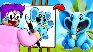 GUESS MY DRAWING Picture Game CHALLENGE In ROBLOX DOODLE TRANSFORM!? (SMILING CRITTERS!)