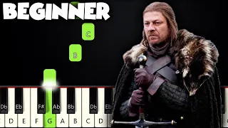 Game Of Thrones Theme | BEGINNER PIANO TUTORIAL + SHEET MUSIC by Betacustic