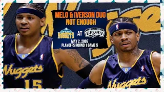 Carmelo Anthony (21pts) & Allen Iverson (21pts) | Spurs eliminate Nuggets in Game 5 | 2007 Playoffs