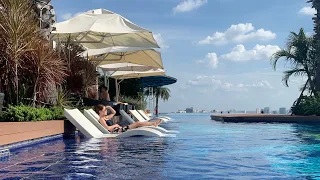 LA VELA SAIGON HOTEL in HO CHI MINH CITY VIETNAM, Roof top pool, room tour , breakfast buffet.