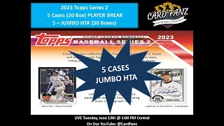 2023 Topps SERIES 2 JUMBO 5 CASE (30 Box) PLAYER BREAK Case 4 of 5 Ended on Ebay 6-12-2023