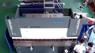 Rongwin 100T3200 Electro-hydraulic Synchronized CNC Press Brake with Delem DA52s Controller Feature