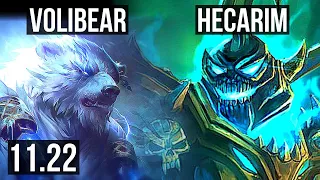 VOLIBEAR vs HECARIM (JNG) | Rank 1 Voli, 6/1/4 | TR Challenger | 11.22