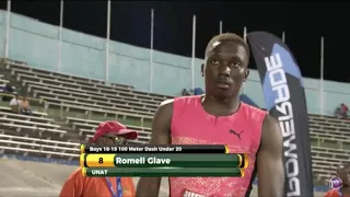 2018 Jamaica u20 100m final