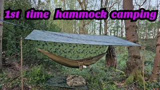 budget amazon hammock camp in freezing conditions