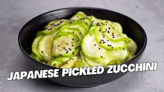 TSUKEMONO Japanese PICKLES. Easy Squash ZUCCHINI SALAD or SIDE DISH. Quick Pickle Zucchini Recipes!