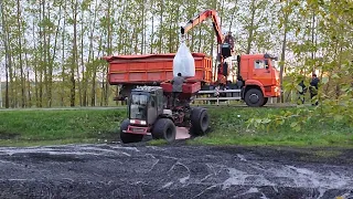 Пневмоход "Волгарь". Разбрасывание удобрений. Татарстан, Дрожжановский район.