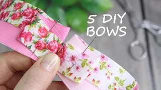 This is SHOCK!!! 5 SPRING BOWTS at once 🎀 I WILL TEACH YOU how to make the best SPRING ACCESSORIES 🎀