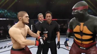 Khabib Nurmagomedov vs. TMNT Raphael (EA sports UFC 3) - CPU vs. CPU - Crazy UFC 👊🤪