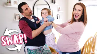 Husband and Pregnant Wife Swap Roles for 24 HOURS!