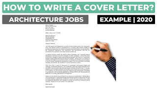 How To Write A Cover Letter For Architecture Jobs? | Examples