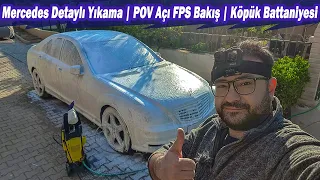 Mercedes Detaylı Yıkama | POV Açı FPS Bakış | Köpük Battaniyesi