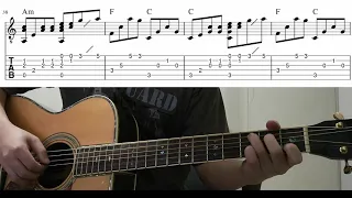 The Sound Of Silence - Easy Fingerstyle Guitar Playthrough Tutorial Lesson With Tabs